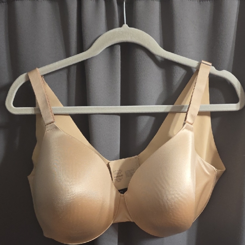 Soma Vanishing Back Full Coverage Bra Tan Underwire Lightly Padded Comfort 40DDD